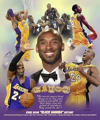 Kobe Bryant - Black Mamba - 24x20 - print - Wishum Gregory